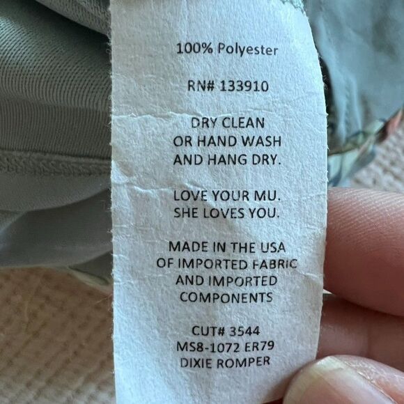 Show Me Your Mumu Off Shoulder Romper Womens XS Blue Pink Floral Boho Festival - Picture 15 of 15